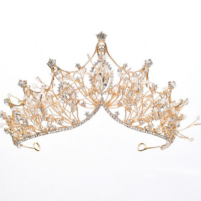 Noua Coroana de nunta Bentita de mireasa Cristal Articole pentru cap de aur si argint Articole pentru cap de mireasa Comert cu ridicata Accesorii pentru par Cap