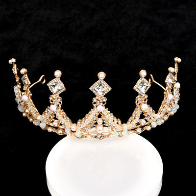 Noua Coroana de nunta Bentita de mireasa Cristal Articole pentru cap de aur si argint Articole pentru cap de mireasa Comert cu ridicata Accesorii pentru par Cap