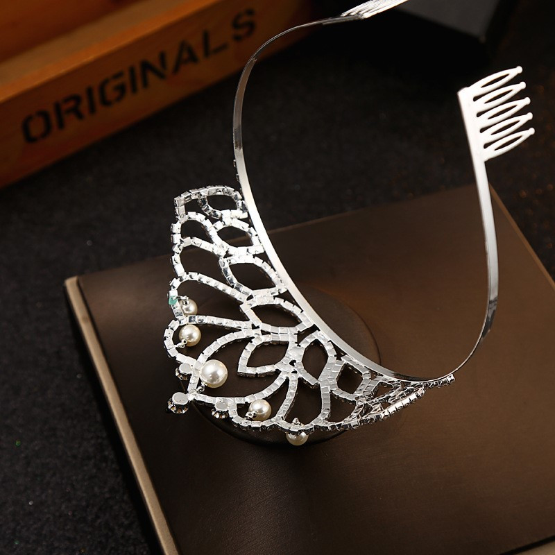 Nunta Mireasa Coroana Accesorii pentru par Cosma domnisoara de onoare si Princess Crown Bandita Pearl Stras Accesorii pentru par Mireasa