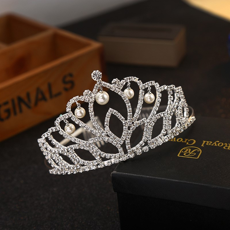Nunta Mireasa Coroana Accesorii pentru par Cosma domnisoara de onoare si Princess Crown Bandita Pearl Stras Accesorii pentru par Mireasa