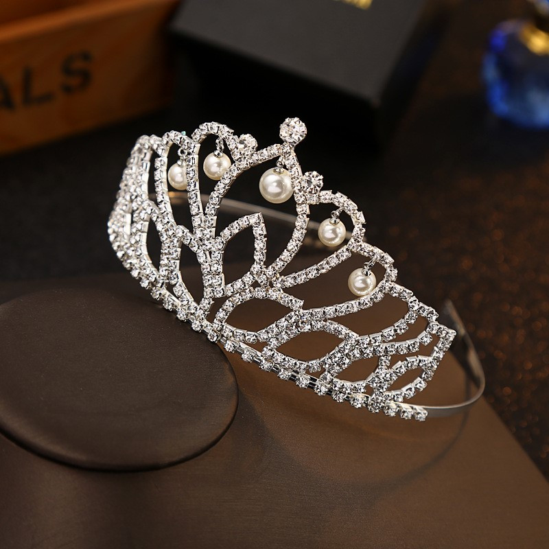 Nunta Mireasa Coroana Accesorii pentru par Cosma domnisoara de onoare si Princess Crown Bandita Pearl Stras Accesorii pentru par Mireasa
