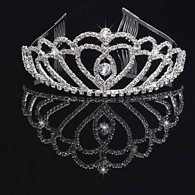 Nunta Mireasa Coroana Printesa Cristal Tiara Bentita pentru copii Ball Aniversare Accesorii pentru Par Accesorii pentru petrecere Nunta Accesoriu pentru par