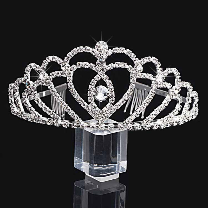 Nunta Mireasa Coroana Printesa Cristal Tiara Bentita pentru copii Ball Aniversare Accesorii pentru Par Accesorii pentru petrecere Nunta Accesoriu pentru par