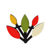 Blucome Broșă crengă colorată nou sosire Corsaj cu plante acrilice pentru femei, fete, geantă pentru cămașă, ace pentru hijab, petrecere de nuntă, cadouri de vacanță