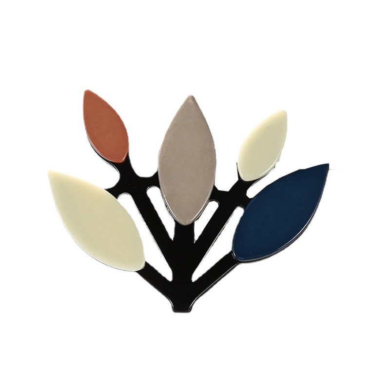 Blucome Broșă crengă colorată nou sosire Corsaj cu plante acrilice pentru femei, fete, geantă pentru cămașă, ace pentru hijab, petrecere de nuntă, cadouri de vacanță