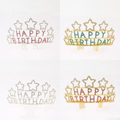 Fashion Atmosphere Lady Birthday Party Crown Princess Star Headdress Лента за глава Декорация за рожден ден Детски партита