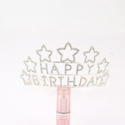 Fashion Atmosphere Lady Birthday Party Crown Princess Star Headdress Лента за глава Декорация за рожден ден Детски партита