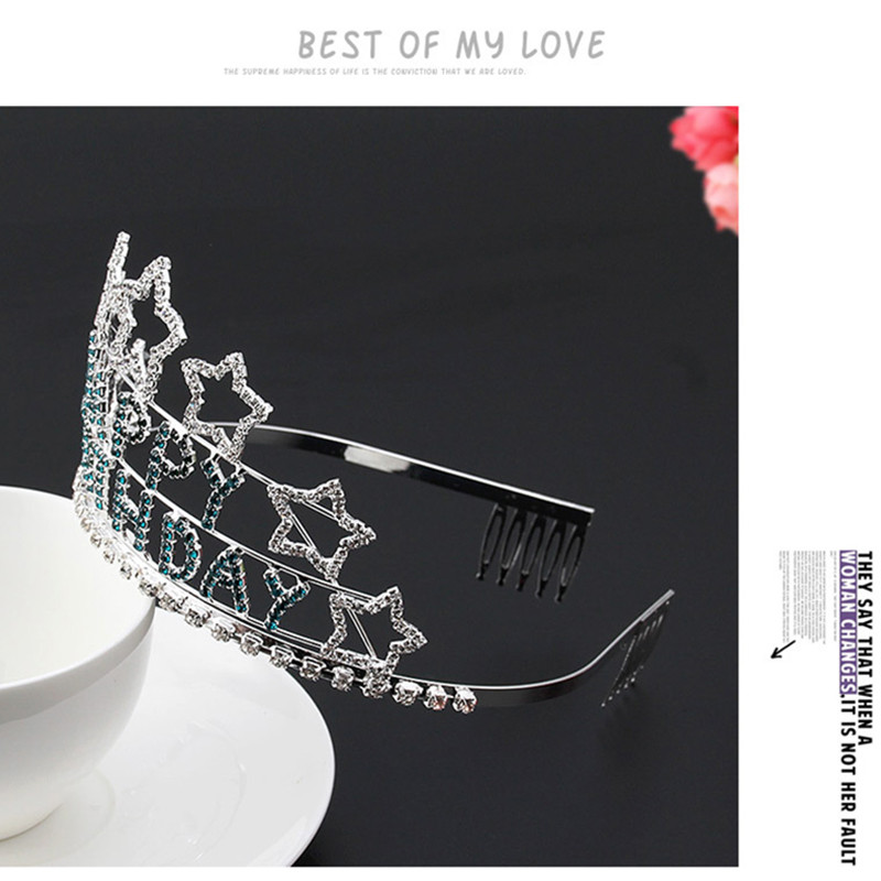 Atmosferă de modă, petrecere de aniversare pentru doamnă, prințesă coroană, steluță, bentiță, decorare pentru ziua de naștere, accesorii pentru petreceri pentru copii