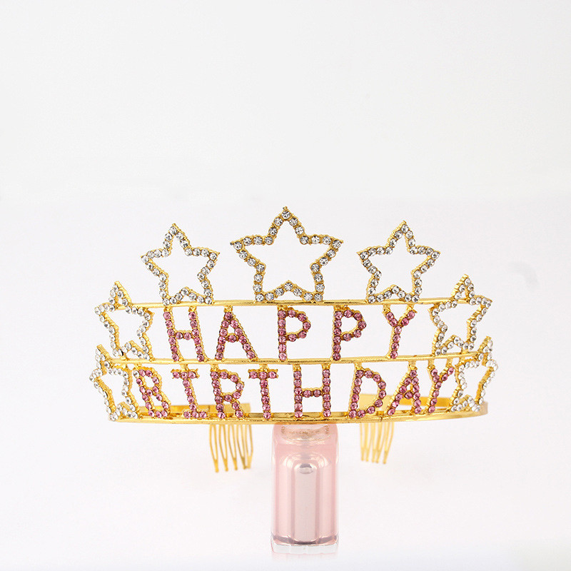 Atmosferă de modă, petrecere de aniversare pentru doamnă, prințesă coroană, steluță, bentiță, decorare pentru ziua de naștere, accesorii pentru petreceri pentru copii