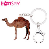 Bonsny Acrilic Camel Lama Brelocuri Brelocuri Suport pentru inele Bijuterii cu animale sălbatice din deșert pentru femei, fete, geantă, brelocuri pentru mașini, comerț cu ridicata