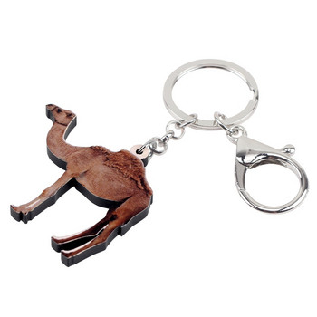 Bonsny Acrylic Camel Llama Keychains Keychains Rings Holder Wild Desert Animal Jewels for Women Girls Charms Car Charms Χονδρική