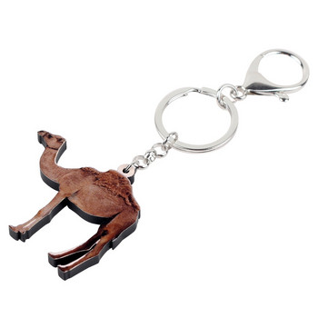 Bonsny Acrylic Camel Llama Keychains Keychains Rings Holder Wild Desert Animal Jewels for Women Girls Charms Car Charms Χονδρική