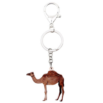 Bonsny Acrylic Camel Llama Keychains Keychains Rings Holder Wild Desert Animal Jewels for Women Girls Charms Car Charms Χονδρική