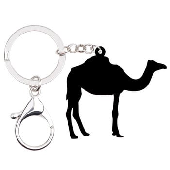 Bonsny Acrylic Camel Llama Keychains Keychains Rings Holder Wild Desert Animal Jewels for Women Girls Charms Car Charms Χονδρική