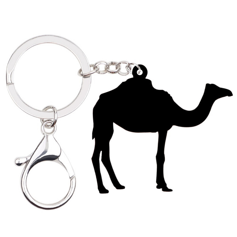 Bonsny Acrilic Camel Lama Brelocuri Brelocuri Suport pentru inele Bijuterii cu animale sălbatice din deșert pentru femei, fete, geantă, brelocuri pentru mașini, comerț cu ridicata