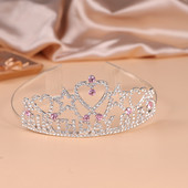 Coroana baroc pentru femei Coroana de nunta Bijuterii pentru par Accesorii pentru par de mireasa Strasuri Cristal Tiare Mireasa Regina Coroane de petrecere Cadou