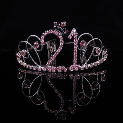 16 21 30 40 Coroana de aniversare fete regina roz cristal aur trandafir bentita coroana doamnelor pentru copii decorațiuni pentru petreceri de aniversare
