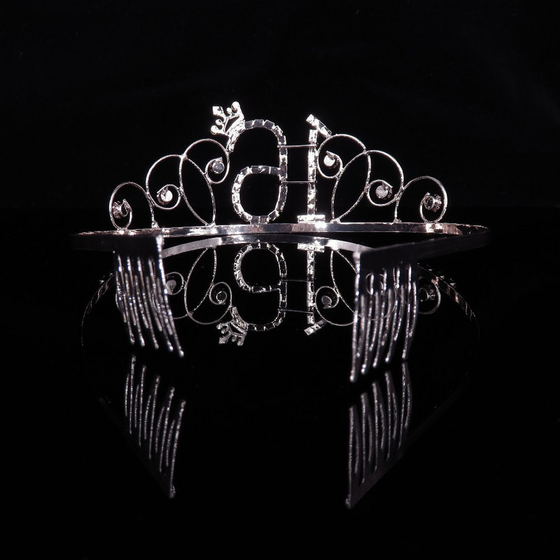 16 21 30 40 Coroana de aniversare fete regina roz cristal aur trandafir bentita coroana doamnelor pentru copii decorațiuni pentru petreceri de aniversare