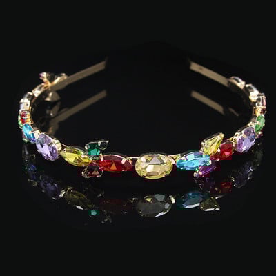 Modni vještački dijamant, okrugli list vrbe, staklena traka za glavu s kristalima, traka za glavu za djevojke, svadbeni nakit, darovi