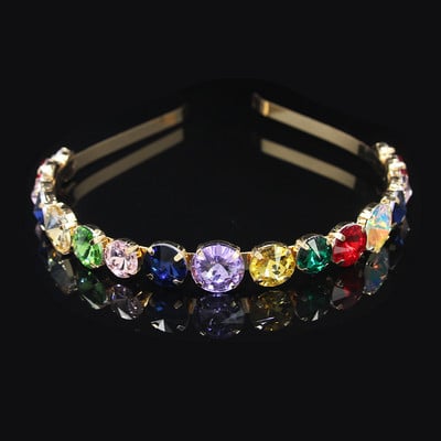 Modni vještački dijamant, okrugli list vrbe, staklena traka za glavu s kristalima, traka za glavu za djevojke, svadbeni nakit, darovi