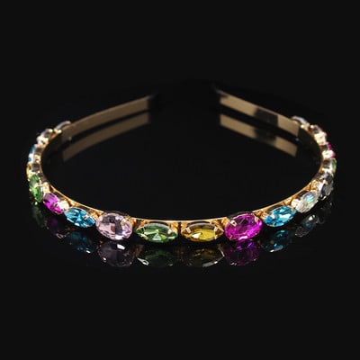 Modni vještački dijamant, okrugli list vrbe, staklena traka za glavu s kristalima, traka za glavu za djevojke, svadbeni nakit, darovi