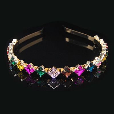 Modni vještački dijamant, okrugli list vrbe, staklena traka za glavu s kristalima, traka za glavu za djevojke, svadbeni nakit, darovi