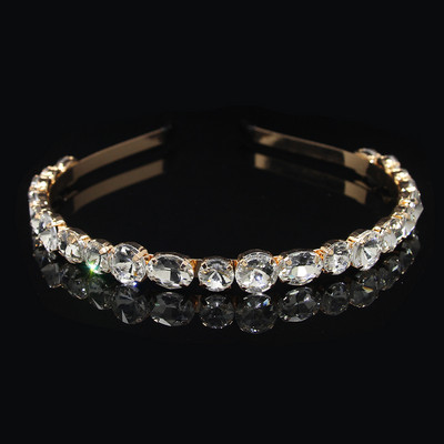 Modni vještački dijamant, okrugli list vrbe, staklena traka za glavu s kristalima, traka za glavu za djevojke, svadbeni nakit, darovi