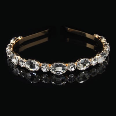 Modni vještački dijamant, okrugli list vrbe, staklena traka za glavu s kristalima, traka za glavu za djevojke, svadbeni nakit, darovi