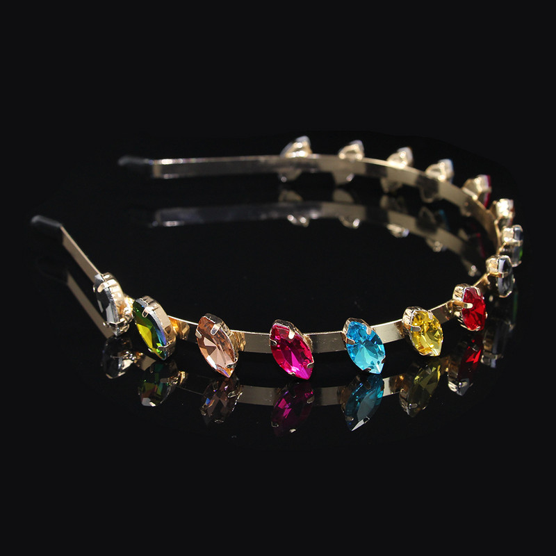 Modni vještački dijamant, okrugli list vrbe, staklena traka za glavu s kristalima, traka za glavu za djevojke, svadbeni nakit, darovi