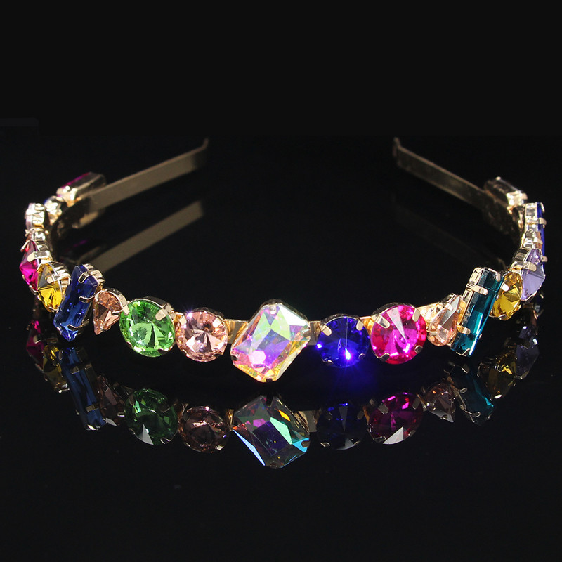 Modni vještački dijamant, okrugli list vrbe, staklena traka za glavu s kristalima, traka za glavu za djevojke, svadbeni nakit, darovi