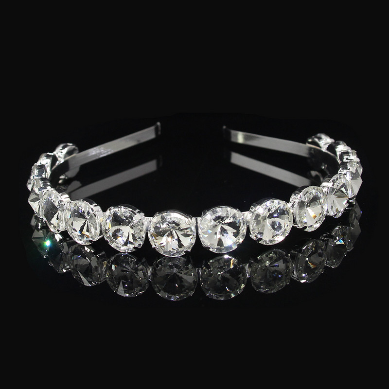 Modni vještački dijamant, okrugli list vrbe, staklena traka za glavu s kristalima, traka za glavu za djevojke, svadbeni nakit, darovi