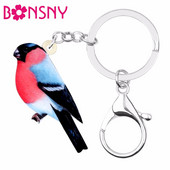 Bonsny acrilic drăguț țâțe roșu breloc păsări mai vechi cadou animale bijuterii brelocuri pentru femei fete adolescenți geanta mașină brelocuri Bijoux