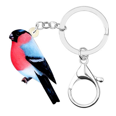 Bonsny acrilic drăguț țâțe roșu breloc păsări mai vechi cadou animale bijuterii brelocuri pentru femei fete adolescenți geanta mașină brelocuri Bijoux