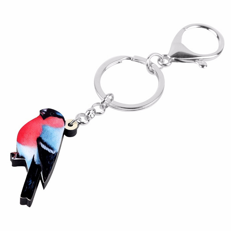 Bonsny acrilic drăguț țâțe roșu breloc păsări mai vechi cadou animale bijuterii brelocuri pentru femei fete adolescenți geanta mașină brelocuri Bijoux