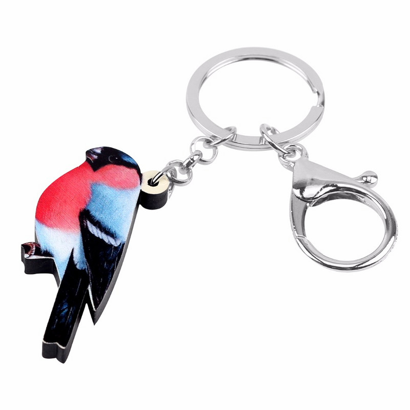 Bonsny acrilic drăguț țâțe roșu breloc păsări mai vechi cadou animale bijuterii brelocuri pentru femei fete adolescenți geanta mașină brelocuri Bijoux