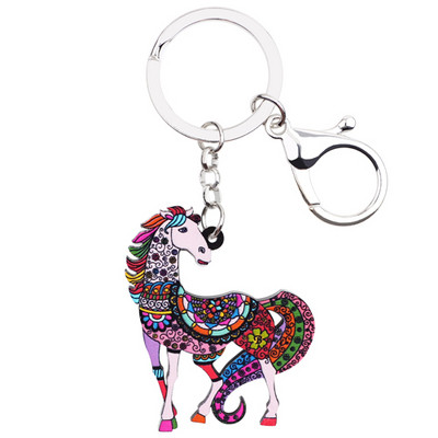 Bonsny Bijuterii acrilice Anime, Lanțuri de cai, Brelocuri pentru femei, geantă de fete, cheie de mașină, geantă de mână, brelocuri, brelocuri CADOU