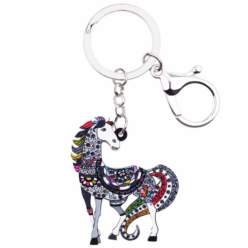 Bonsny Bijuterii acrilice Anime, Lanțuri de cai, Brelocuri pentru femei, geantă de fete, cheie de mașină, geantă de mână, brelocuri, brelocuri CADOU