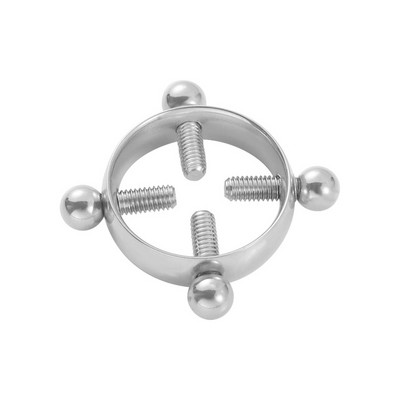 1 vnt netikras spenelio žiedas, neveriantis krūtinės nagų, prisukamas skydas iš nerūdijančio plieno gnybtų suaugusiems skirtas žaidimas moterims, seksualus kūno papuošalas, dovana