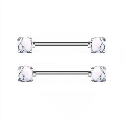 Zircon Piercing pentru mamelon Barbell Drăguț din oțel inoxidabil Sexy Cristal pentru mamelon Bar 14G Inel pentru piercing pentru mamelon Tepel Pircing mamelon