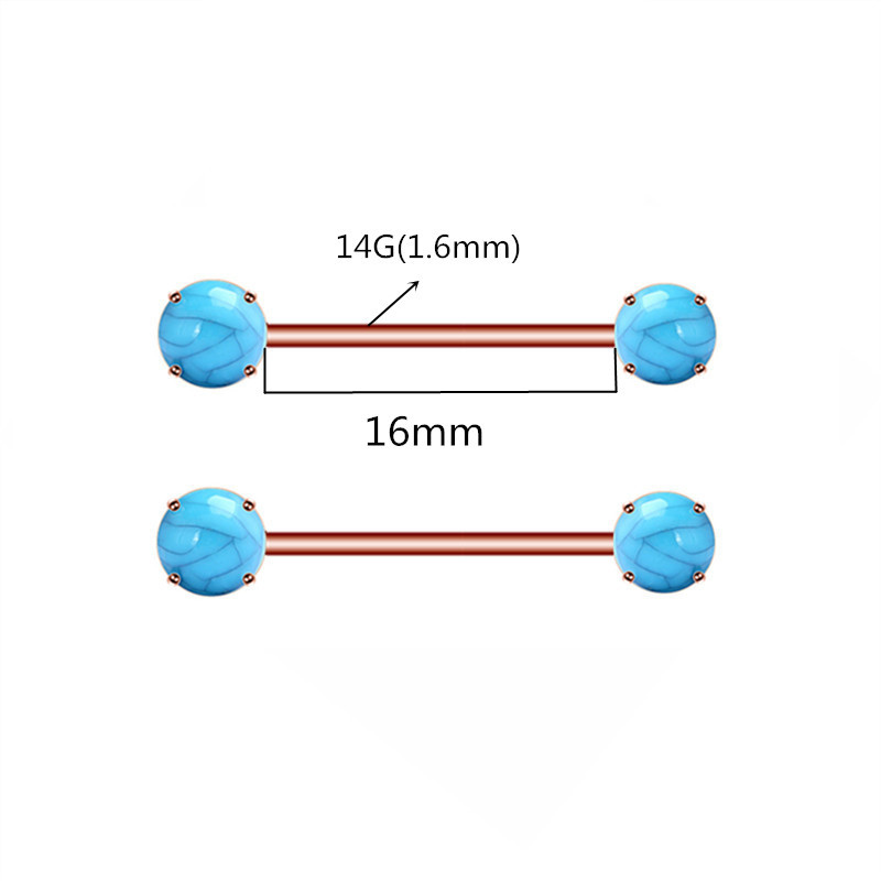 Zircon Piercing pentru mamelon Barbell Drăguț din oțel inoxidabil Sexy Cristal pentru mamelon Bar 14G Inel pentru piercing pentru mamelon Tepel Pircing mamelon