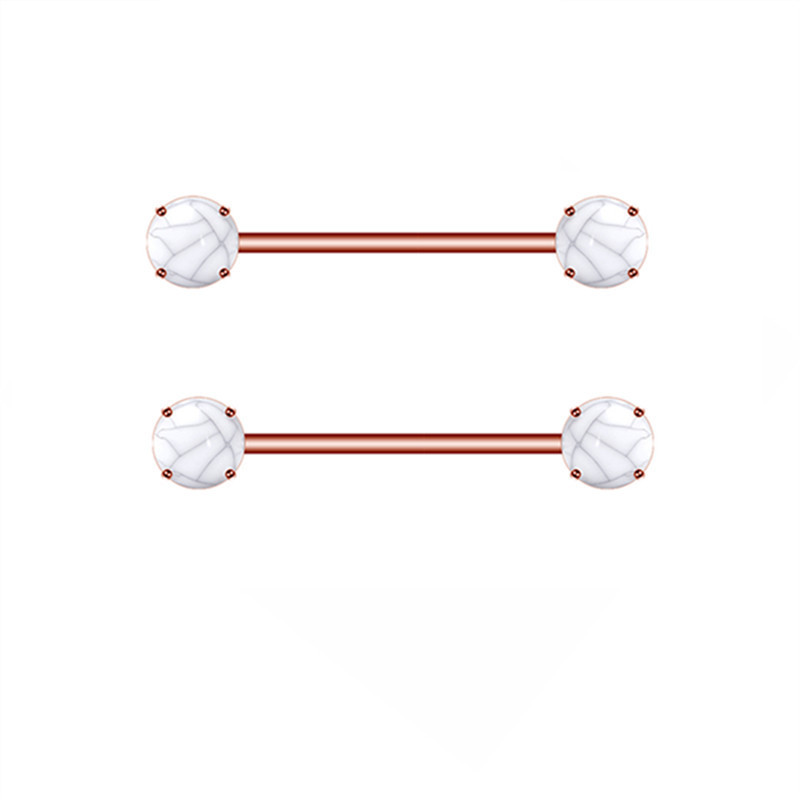 Zircon Piercing pentru mamelon Barbell Drăguț din oțel inoxidabil Sexy Cristal pentru mamelon Bar 14G Inel pentru piercing pentru mamelon Tepel Pircing mamelon