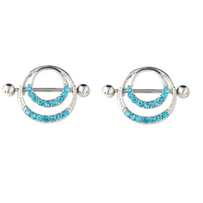1 pereche de inel de piercing pentru mamelon cu zircon din oțel chirurgical 14G bijuterii sexy pentru piercing pentru mamelon de craniu, bijuterii de cristal pentru inimă, bară de bijuterii pentru corp