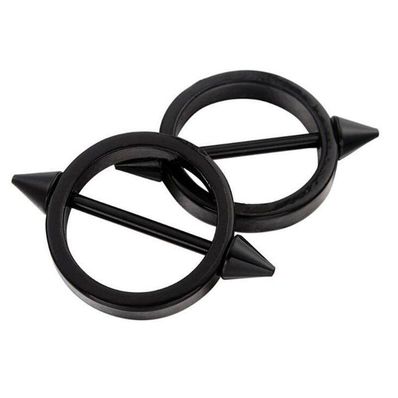 1 pereche de inel de piercing pentru mamelon cu zircon din oțel chirurgical 14G bijuterii sexy pentru piercing pentru mamelon de craniu, bijuterii de cristal pentru inimă, bară de bijuterii pentru corp