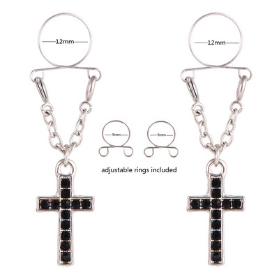 1 pereche de inel de piercing pentru mamelon fals din zircon cu flori, aripi sexy din oțel inoxidabil, bijuterii care atârnă mamelon fals, piercing de tepel fals