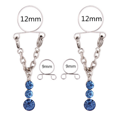 1 pereche de inel de piercing pentru mamelon fals din zircon cu flori, aripi sexy din oțel inoxidabil, bijuterii care atârnă mamelon fals, piercing de tepel fals