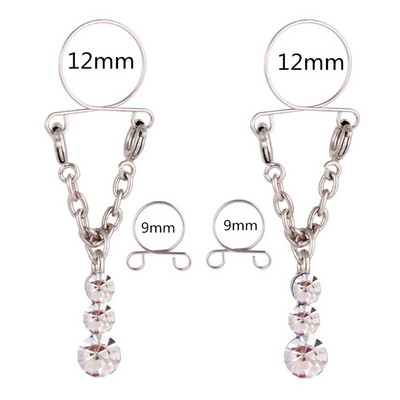 1 pereche de inel de piercing pentru mamelon fals din zircon cu flori, aripi sexy din oțel inoxidabil, bijuterii care atârnă mamelon fals, piercing de tepel fals