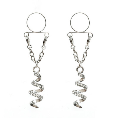 1 pereche de inel de piercing pentru mamelon fals din zircon cu flori, aripi sexy din oțel inoxidabil, bijuterii care atârnă mamelon fals, piercing de tepel fals