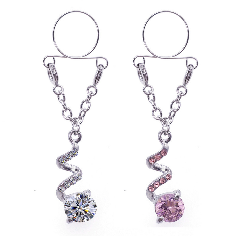 1 pereche de inel de piercing pentru mamelon fals din zircon cu flori, aripi sexy din oțel inoxidabil, bijuterii care atârnă mamelon fals, piercing de tepel fals