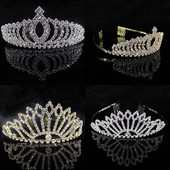 Mirese Nunta Tiara si Coroana Piepteni Accesorii De Par De Cristal Femei Fete Accesorii De Par Printesa En-gros