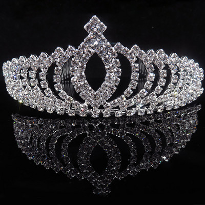 Mirese Nunta Tiara si Coroana Piepteni Accesorii De Par De Cristal Femei Fete Accesorii De Par Printesa En-gros